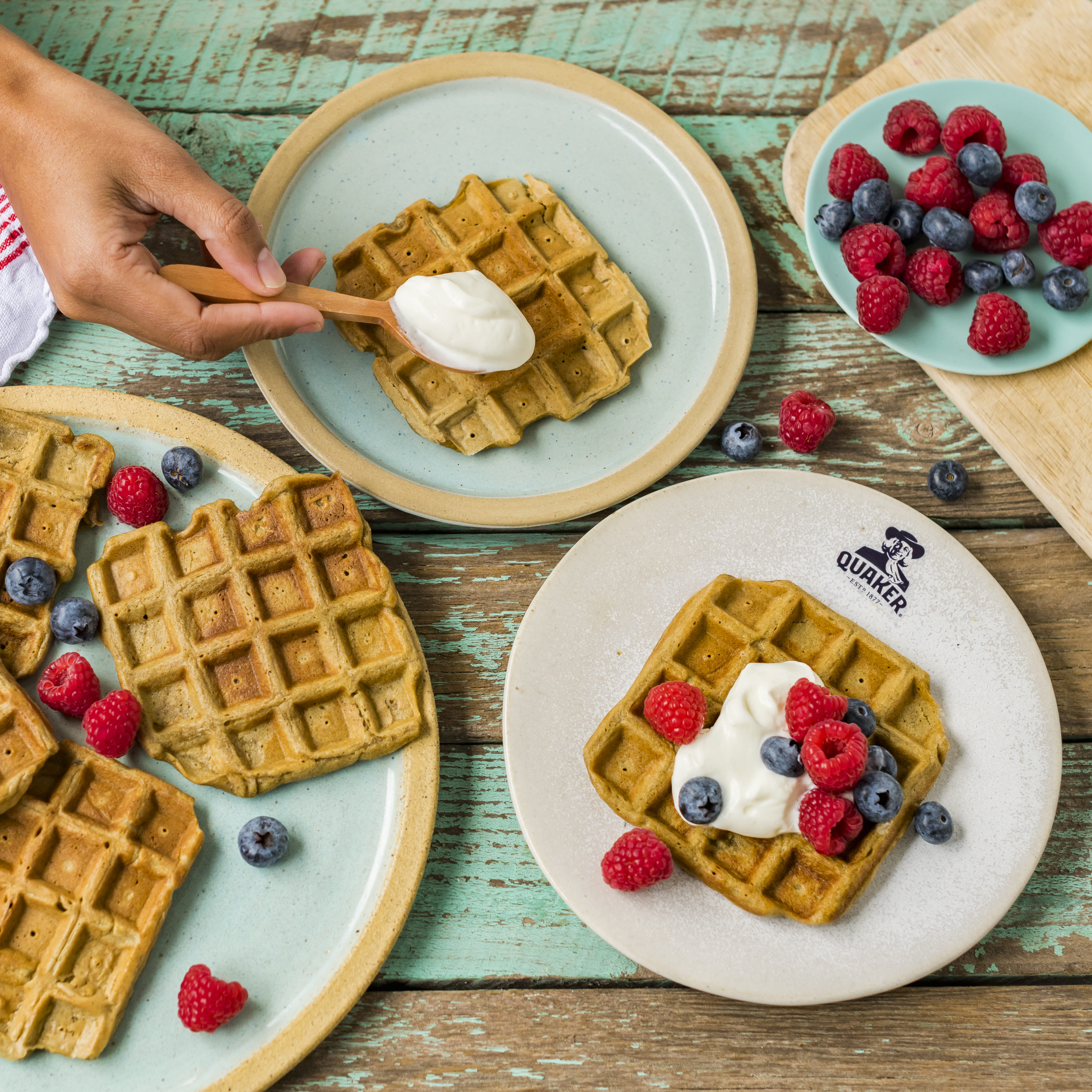 Maniok, Havermout & Matcha Wafel