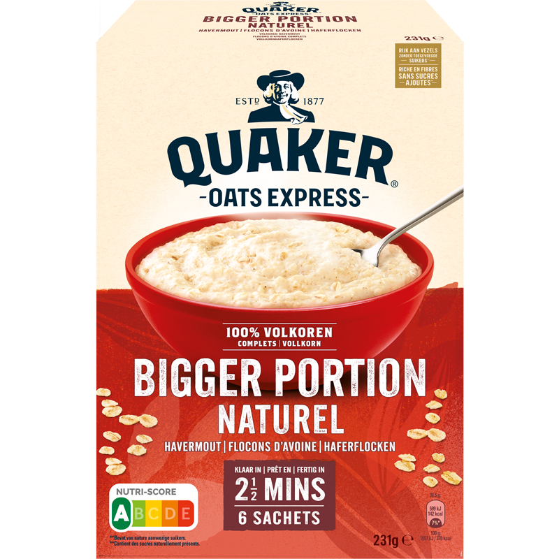 Quaker® Oats Express Bigger portion Naturel