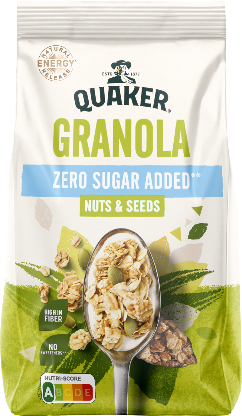 QUAKER® CRUESLI GRANOLA ZERO SUGAR ADDED NUTS & SEEDS