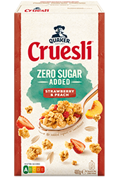 Quaker Cruesli® ZERO Sugar Added Strawberry & Peach